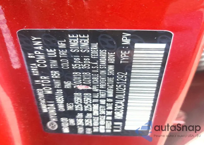 KM8J3CAL0LU251292: 72657585