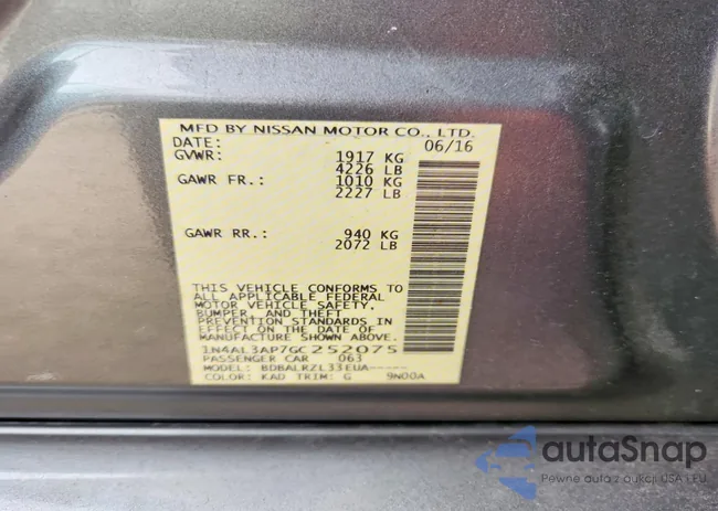 1N4AL3AP7GC252075: 74616035