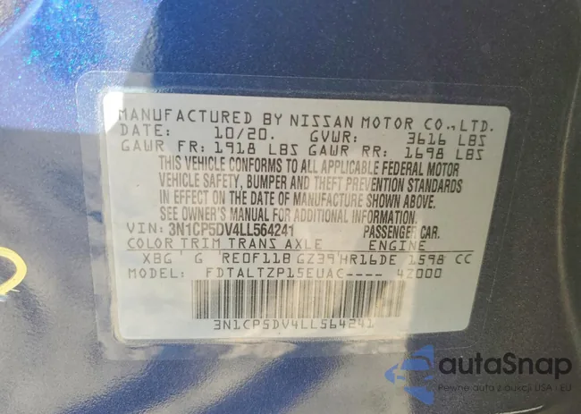 3N1CP5DV4LL564241: 75144005