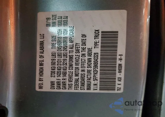 5FPYK3F59KB043328: 74499865