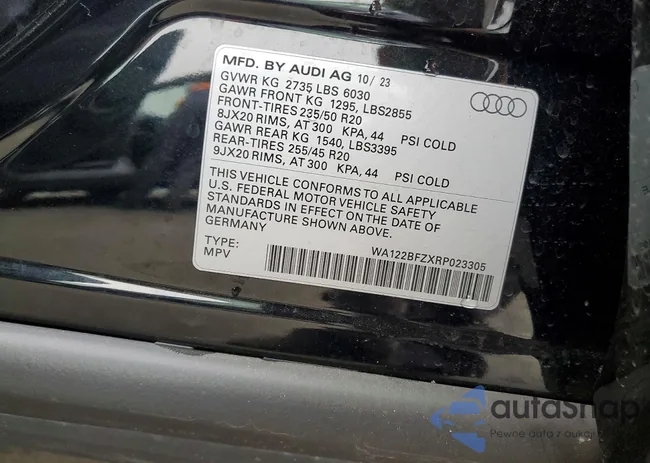 WA122BFZXRP023305: 73323025