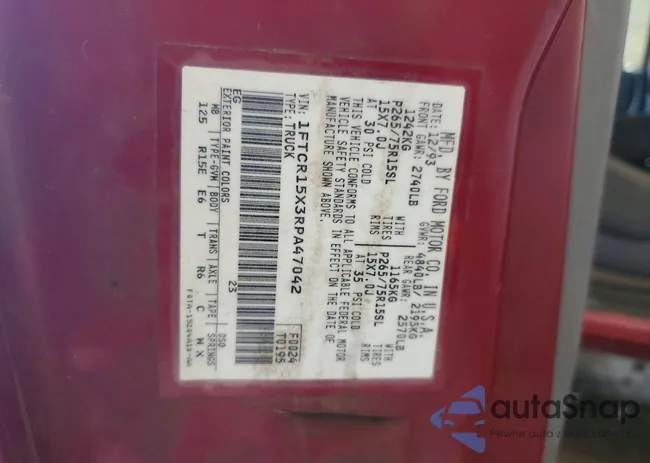 1FTCR15X3RPA47042: 72781365