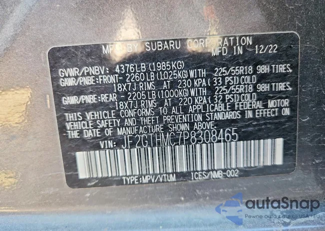 JF2GTHMC7P8308465: 73255165