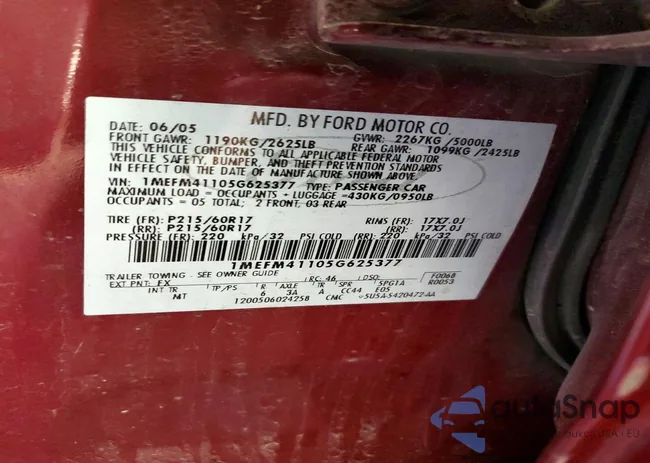 1MEFM41105G625377: 72863565