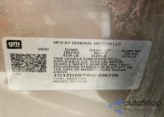 1G1ZD5ST8NF205739: 99562755