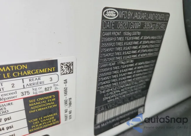 SALWS2RU9LA748419: 98632035