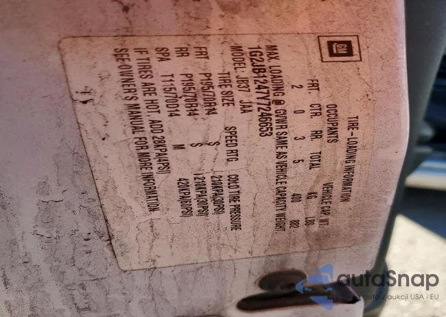 1G2JB1247Y7246653: 74020225