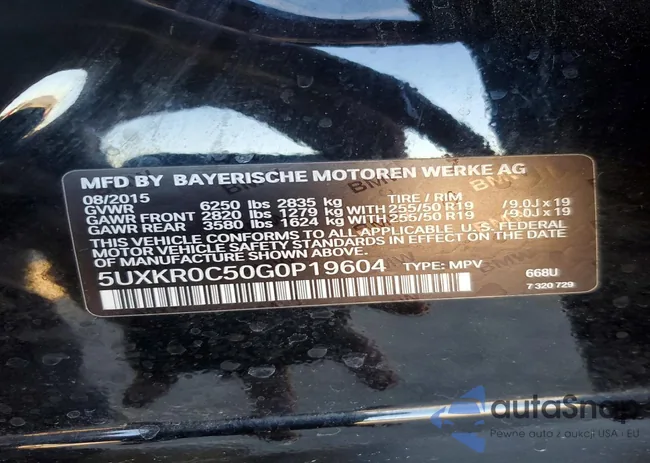 5UXKR0C50G0P19604: 72917715