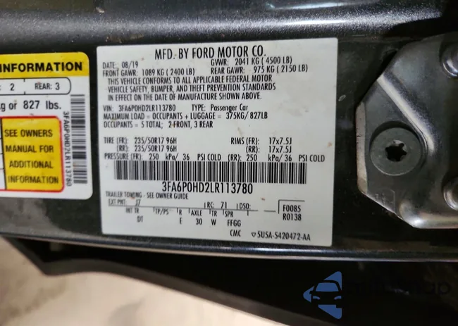 3FA6P0HD2LR113780: 98814765