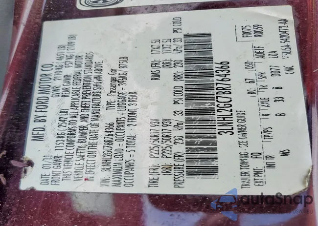 3LNHL2GC7BR764366: 97889835