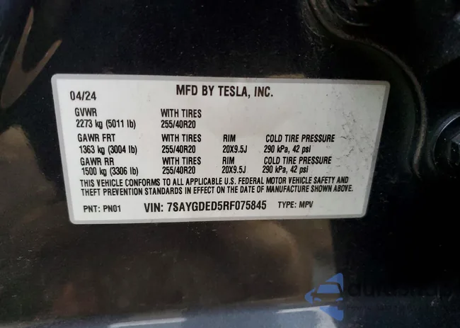 7SAYGDED5RF075845: 98594935