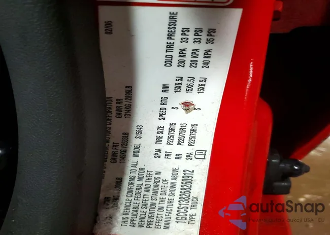 1GCCS13826860912: 72630105