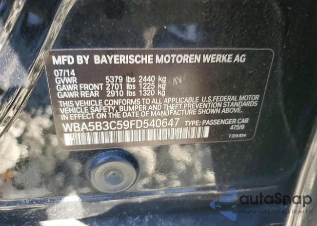 WBA5B3C59FD540647: 72801445