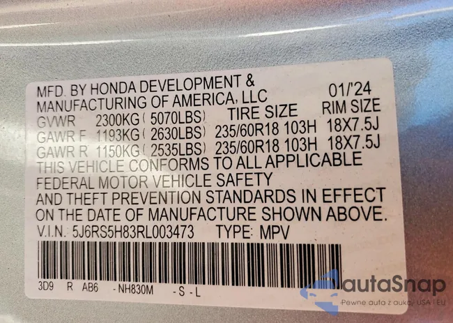 5J6RS5H83RL003473: 73691895