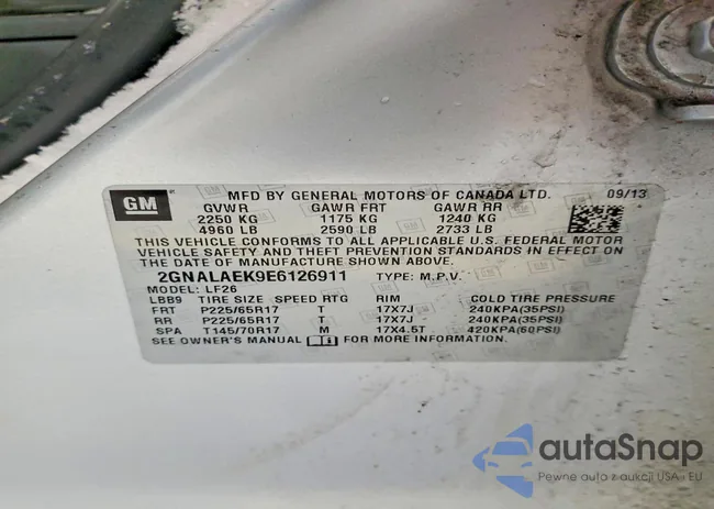 2GNALAEK9E6126911: 99010515