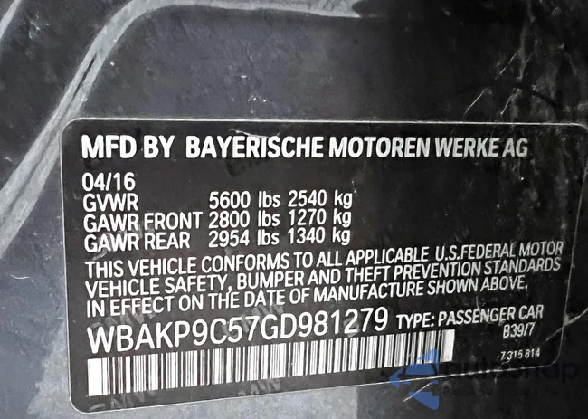 WBAKP9C57GD981279: 75193705