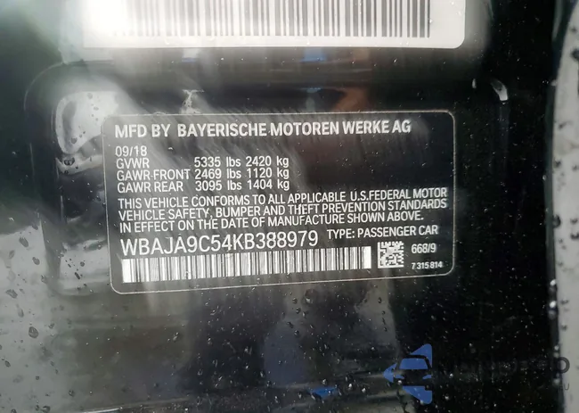 WBAJA9C54KB388979: 98251245