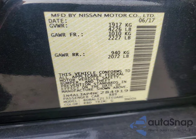 1N4AL3AP4HC284919: 98816415