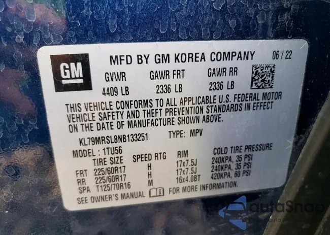 KL79MRSL8NB133251: 96633195