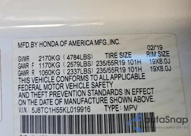 5J8TC1H55KL019916: 72646335