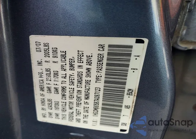 1HGCM66587A097123: 72912265