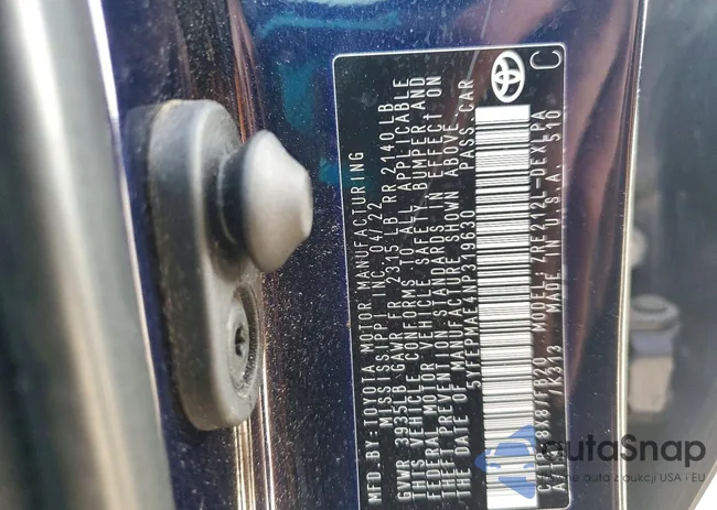 5YFEPMAE4NP319630: 98509875