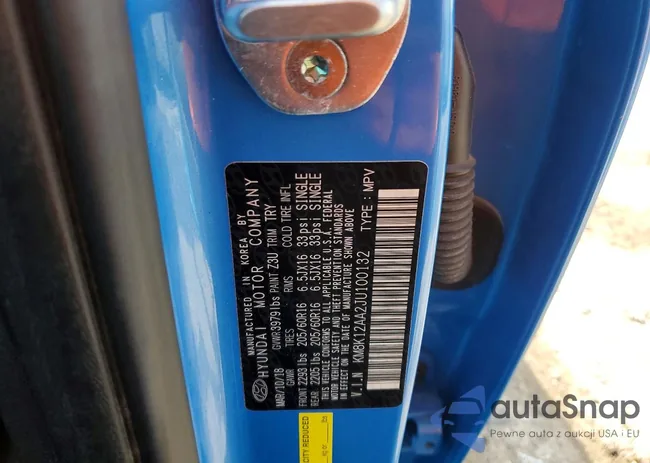 KM8K12AA2JU100132: 98487595