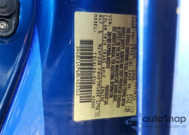 3N1BC1CP6BL403312: 75260535