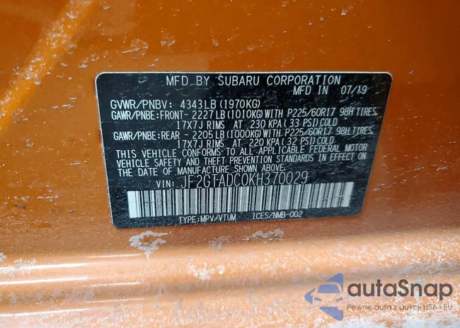 JF2GTADC0KH370029: 75071885