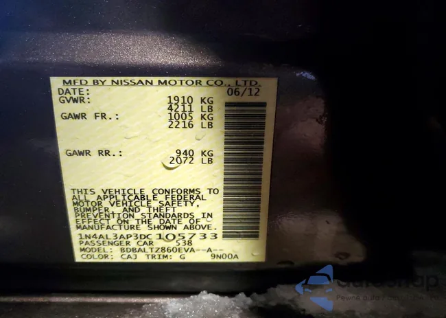 1N4AL3AP3DC105733: 74427435