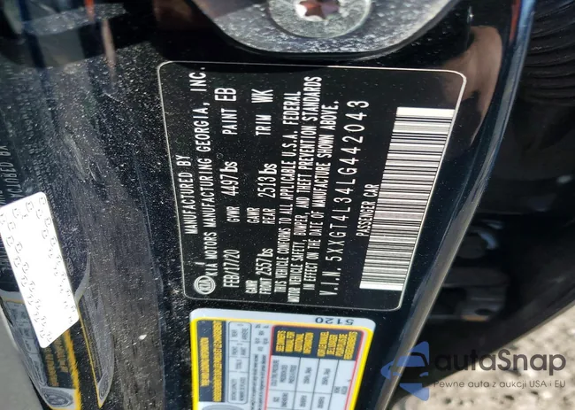 5XXGT4L34LG442043: 74573065