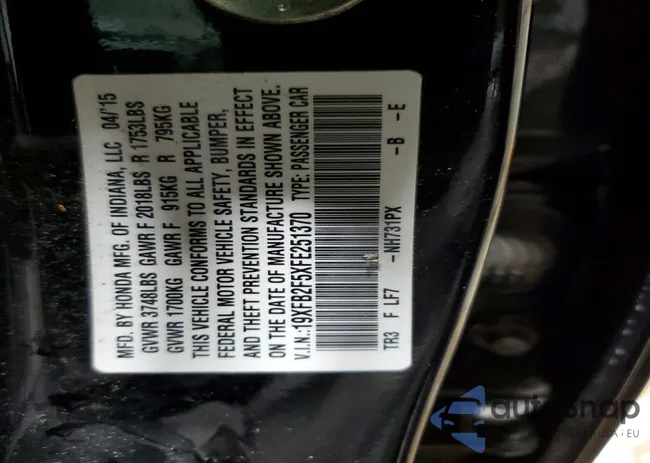 19XFB2F5XFE251370: 72832725