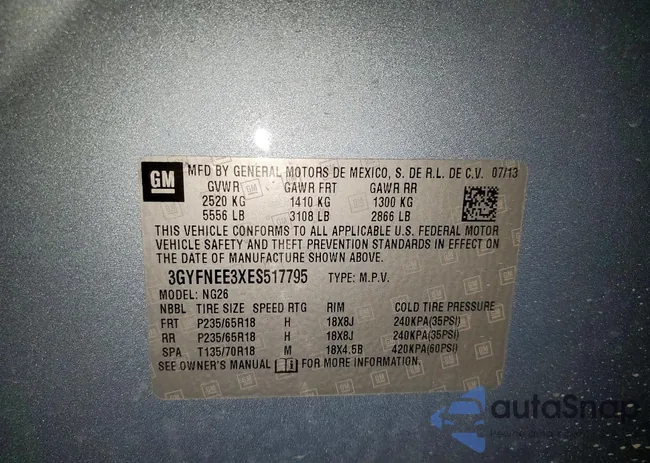 3GYFNEE3XES517795: 74489115