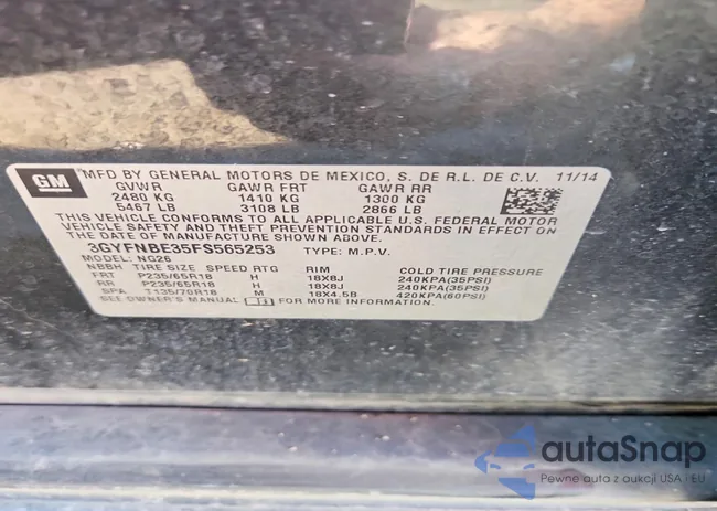 3GYFNBE35FS565253: 98923035