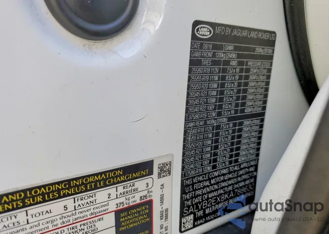 SALYB2EX8KA788630: 72641915