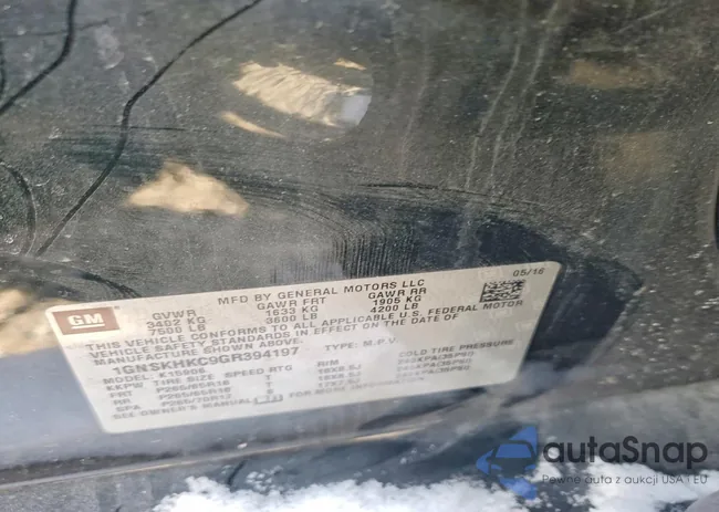 1GNSKHKC9GR394197: 75106815