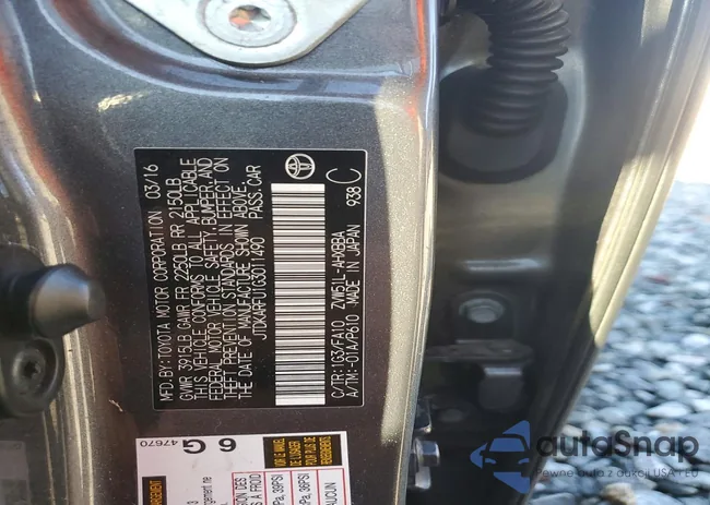 JTDKARFU1G3011490: 73787715