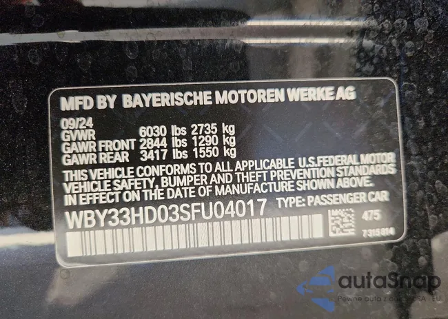 WBY33HD03SFU04017: 99644965