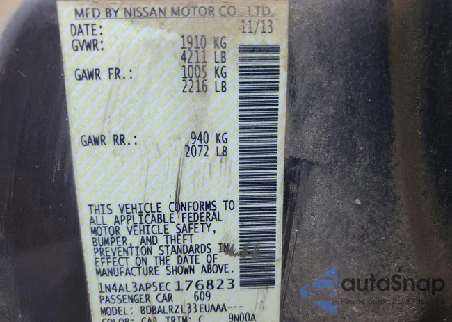 1N4AL3AP5EC176823: 72343265