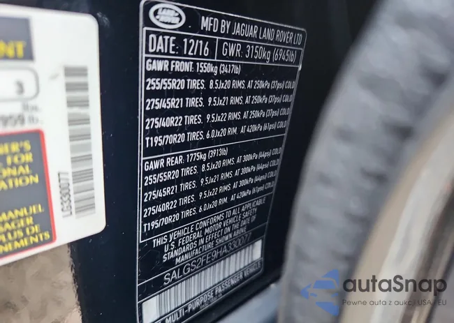 SALGS2FE9HA330077: 73757585