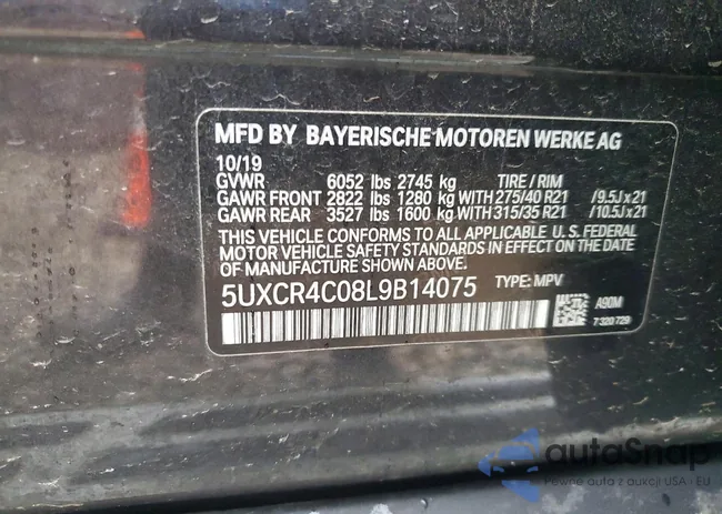 5UXCR4C08L9B14075: 99095415