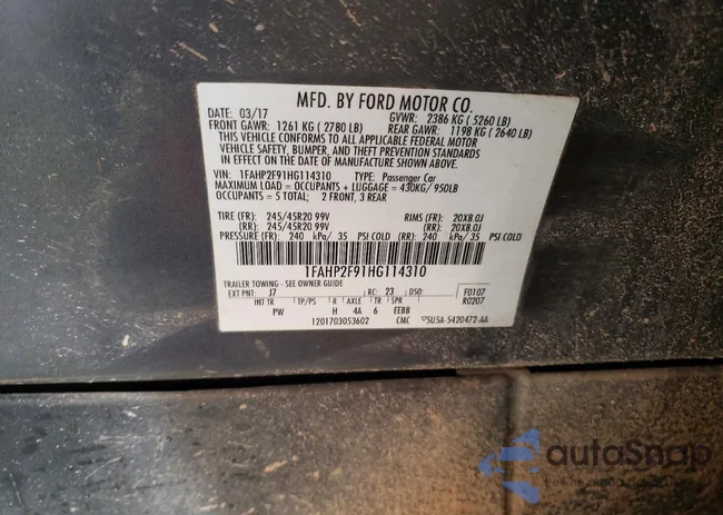 1FAHP2F91HG114310: 97807785