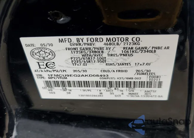 1FMCU9EG2AKD08493: 75591705