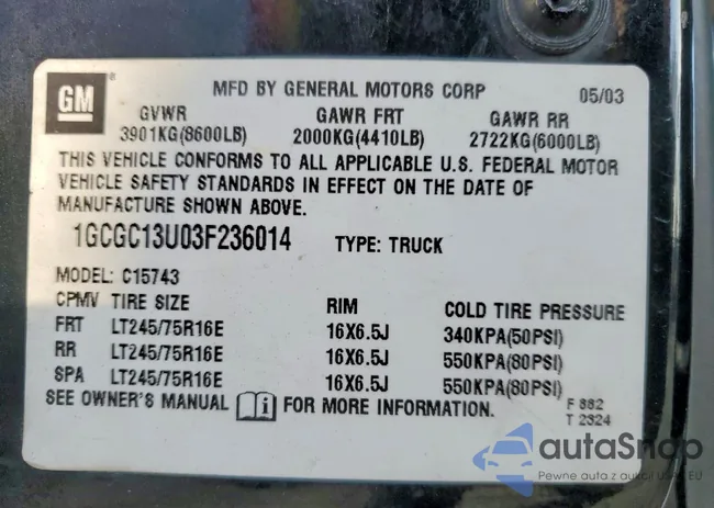 1GCGC13U03F236014: 75416915