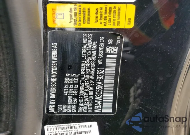 WBA4W3C55KAF93621: 73859685