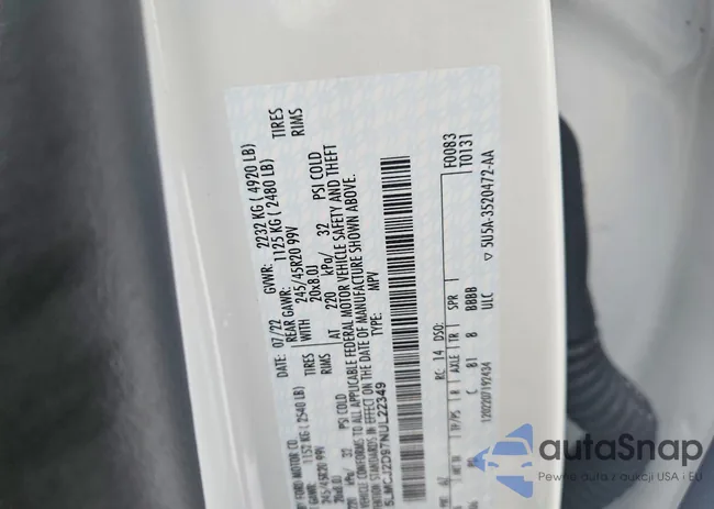 5LMCJ2D97NUL22349: 72322375