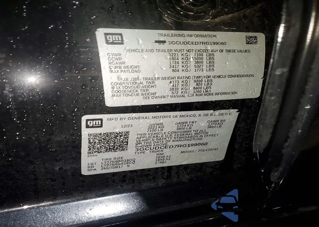 3GCUDCED7RG199060: 72250805