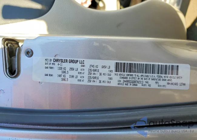 2C4RDGCG0KR695280: 98015335