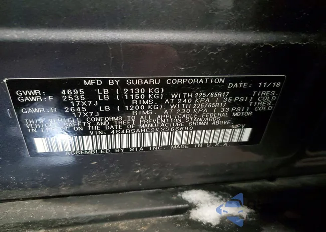 4S4BSAHC2K3266690: 72528605