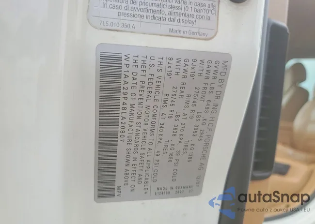 WP1AA29P48LA20807: 98246735